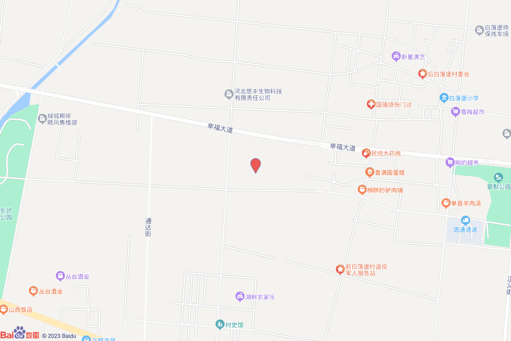 肥乡区通达街与幸福大道交叉口东南侧